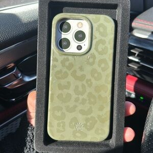 Velvet Caviar Olive Leopard iPhone 14 Pro Case